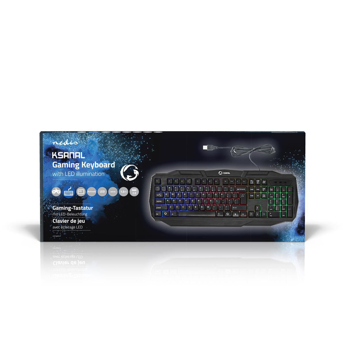 Nedis Gaming Keyboard RGB (Qwerty US) Nedis Gaming Keyboard RGB (Qwerty US)